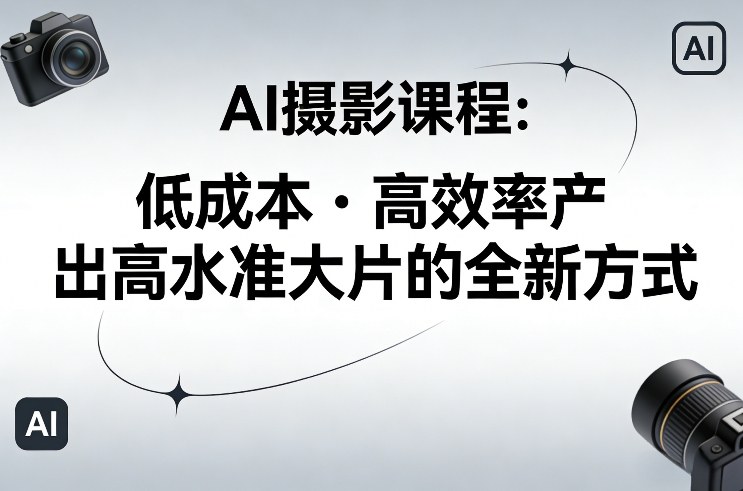 AI摄影课程，低成本高效率产出高水准大片的全新方式-玩备项目资源网